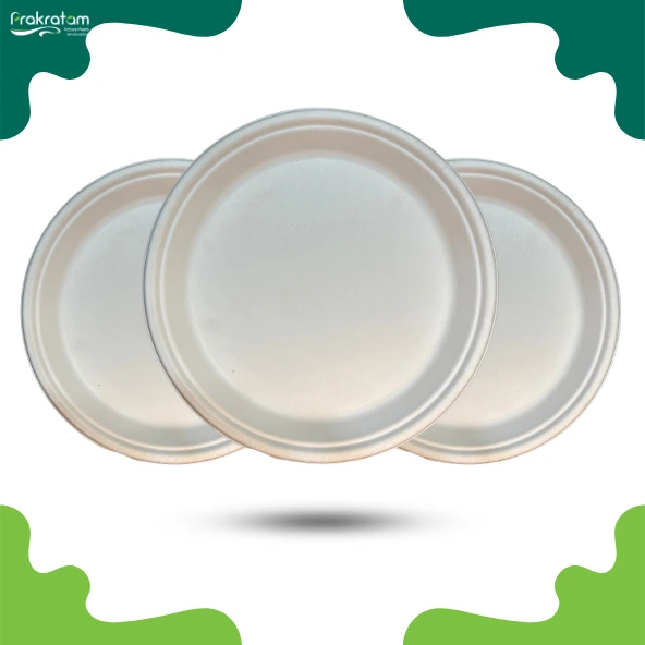 9 Inch Round Plate | EcoCane Bagasse | 100% Biodegradable Sugarcane Fiber | Durable & Compostable | Perfect for Meals, Events, and Catering