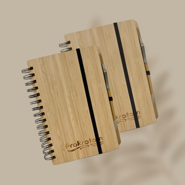 Bamboo Diary | Sustainable Bamboo Cover | Durable & Lightweight | Perfect for Journaling, Note-Taking, and Meetings