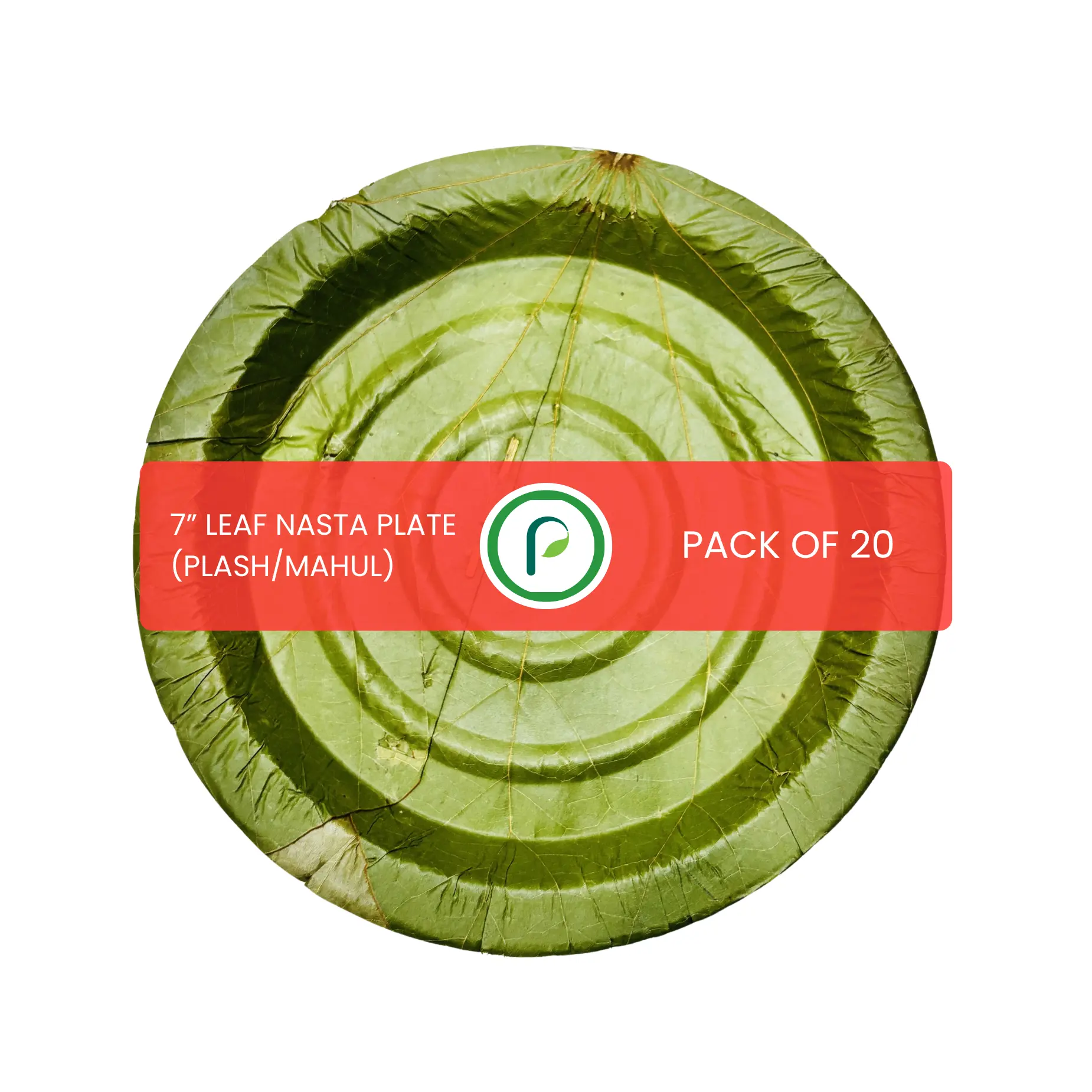 7 Leaf Nasta Plate | Eco-Friendly & Biodegradable | Made from Plash/Mahul Leaves | (Pack of 20)