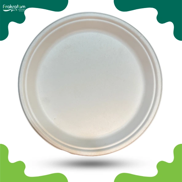 9 Inch Round Plate | EcoCane Bagasse | 100% Biodegradable Sugarcane Fiber | Durable & Compostable | Perfect for Meals, Events, and Catering