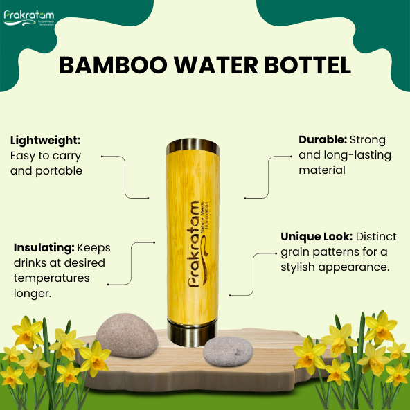 500ML Bamboo Water Bottle | Eco-Friendly & Durable | Natural Insulation | Stylish & Portable Hydration