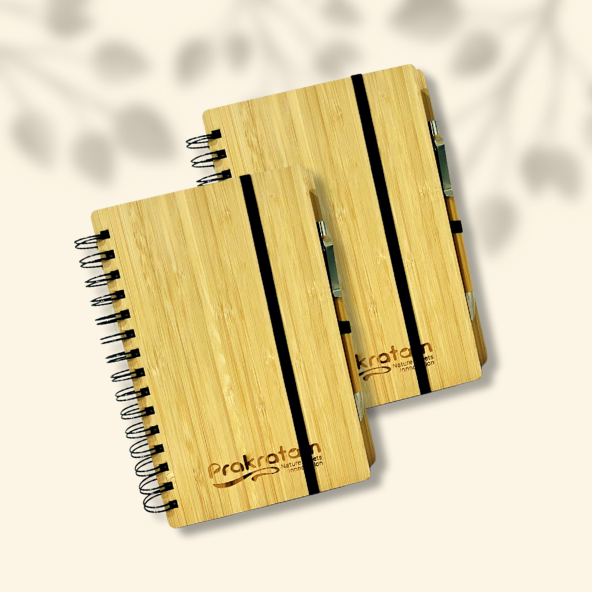 Bamboo Diary | Sustainable Bamboo Cover | Durable & Lightweight | Perfect for Journaling, Note-Taking, and Meetings