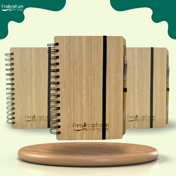 Bamboo Diary | Sustainable Bamboo Cover | Durable & Lightweight | Perfect for Journaling, Note-Taking, and Meetings