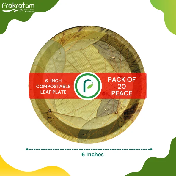 6 inch Leaf Nasta Plate | Eco-Friendly & Biodegradable | Perfect for Parties & Events